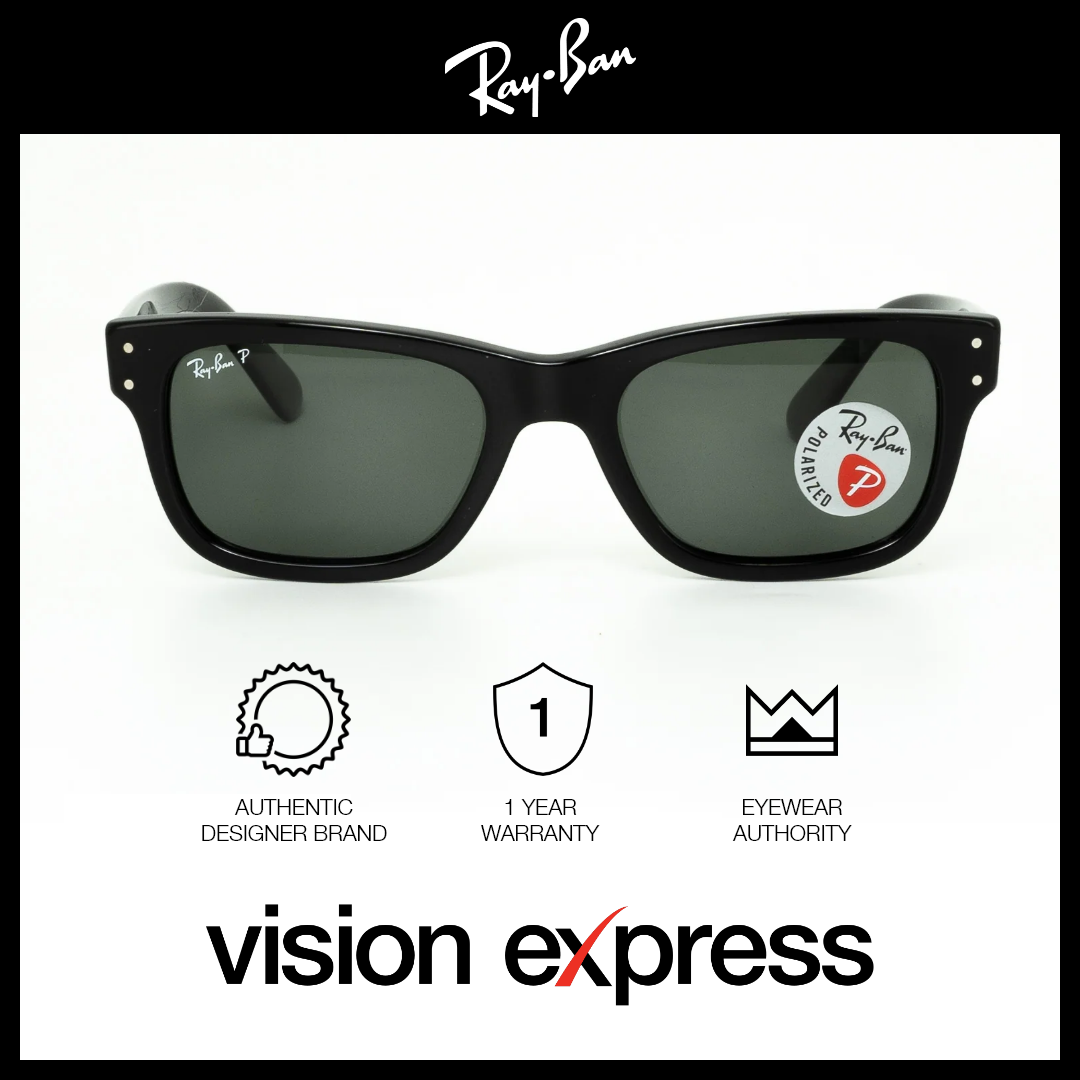 Ray Ban Men s Black Acetate Rectangle Sunglasses RB2283F9015855 Vision Express