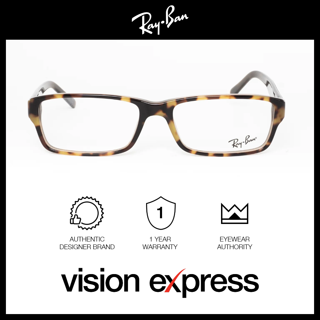 Ray-Ban Unisex Black Plastic Rectangle Eyeglasses RB5169597554 - Vision Express Optical Philippines