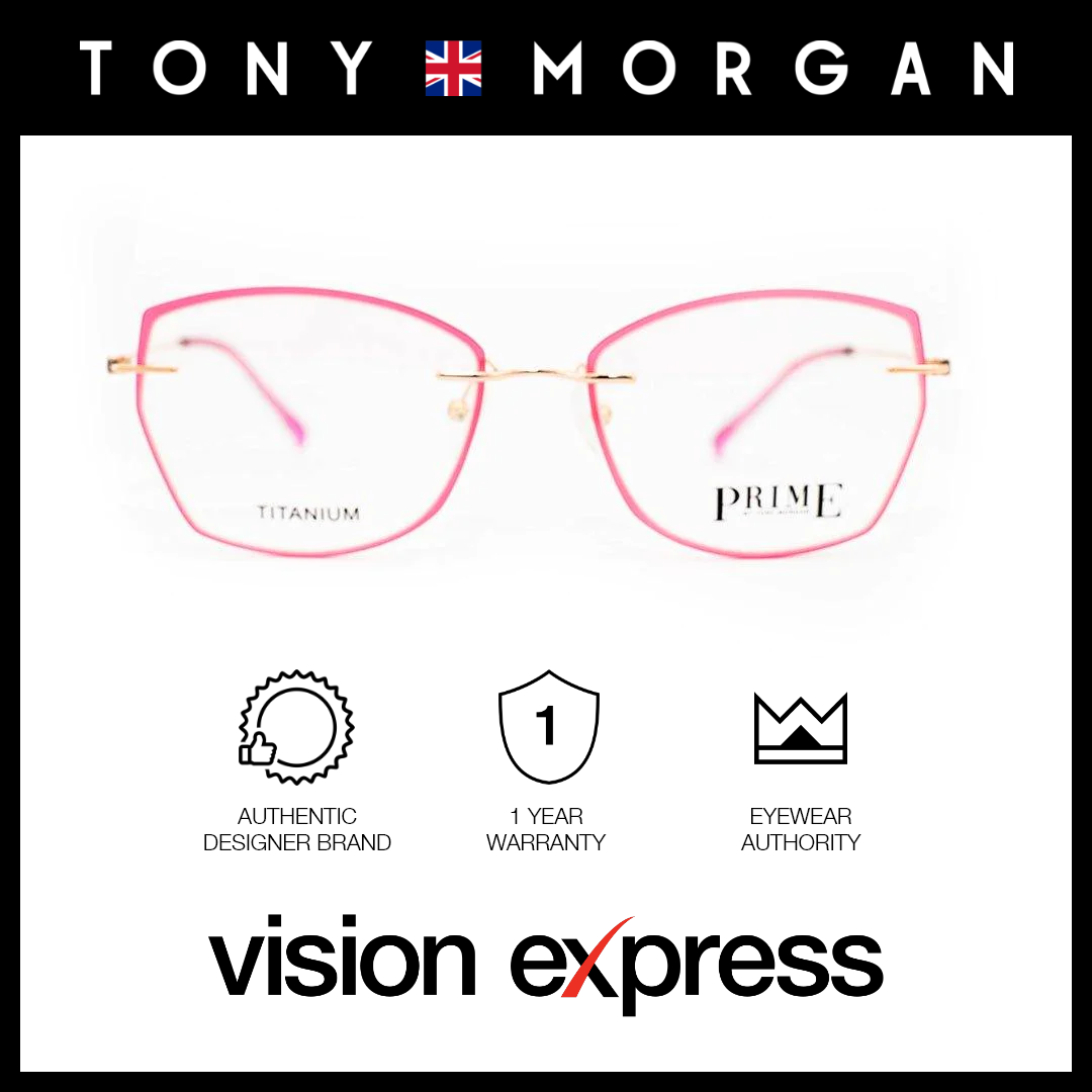 Tony Morgan Women's Pink Titanium Cat Eye Eyeglasses TM 38620/C4