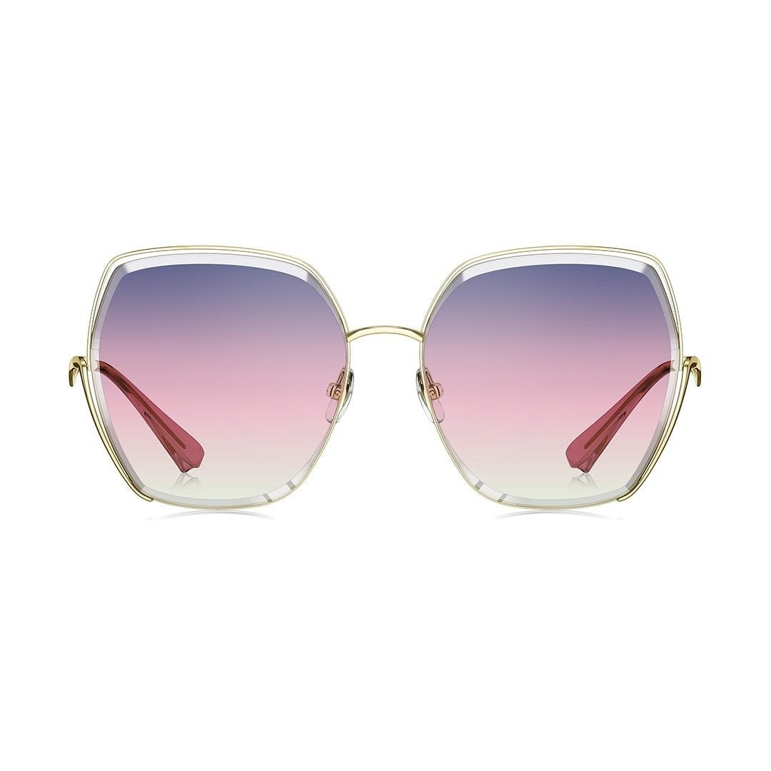 Bolon Women's Gold Metal Irregular Sunglasses BL7115/A60 – Vision