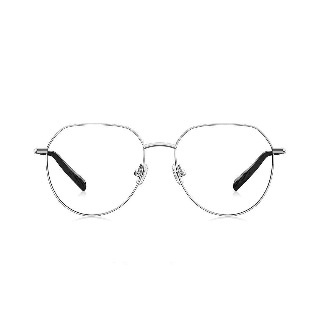 Bolon Women's Silver Metal Irregular Eyeglasses BJ7113/B90