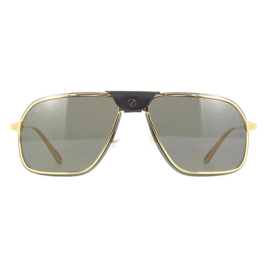 Cartier Men s Gold Metal Irregular Sunglasses CT0243S 002 Vision