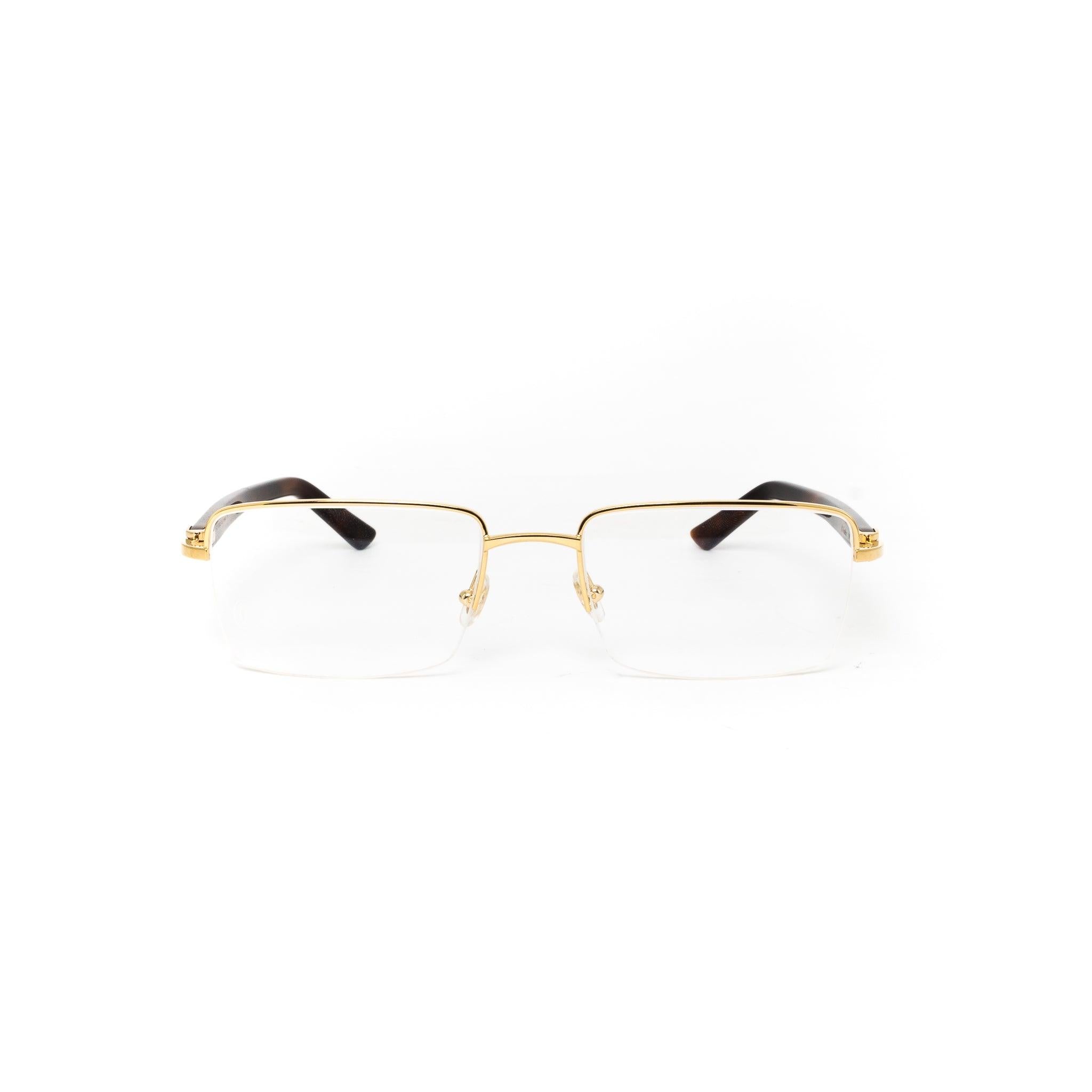 Cartier Men s Gold Metal Square Eyeglasses CT0042O 003 Vision