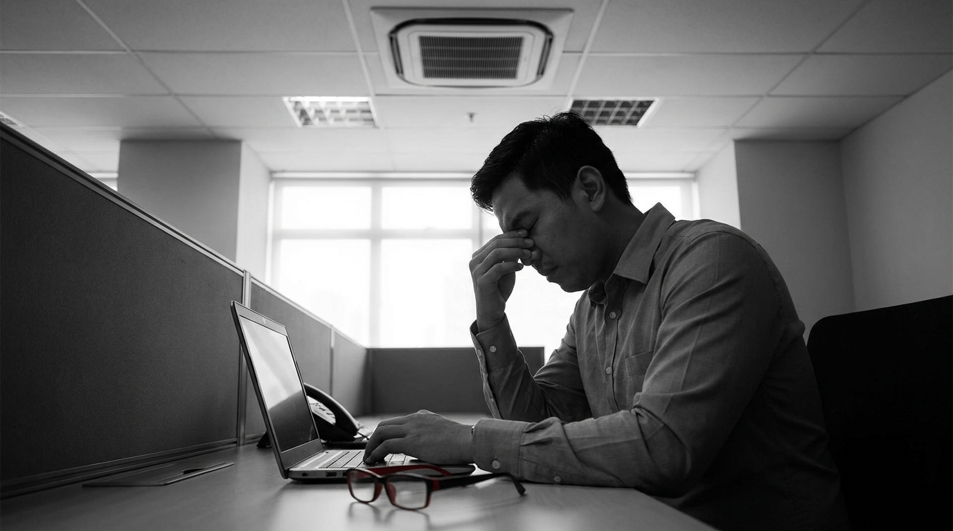Why your eyes feel dry in the aircon and on the commute