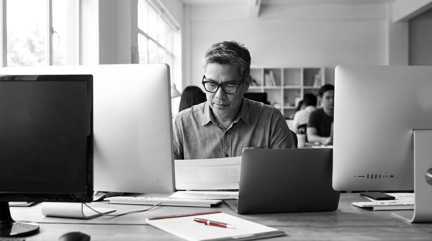 Why your progressives fight you at a desk, and what office lenses do differently