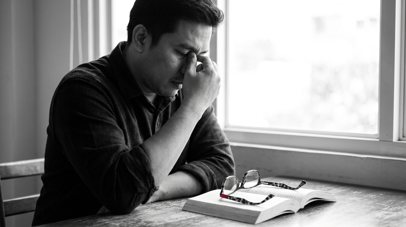 Why do my eyes get tired when I read, even if I can see far clearly?