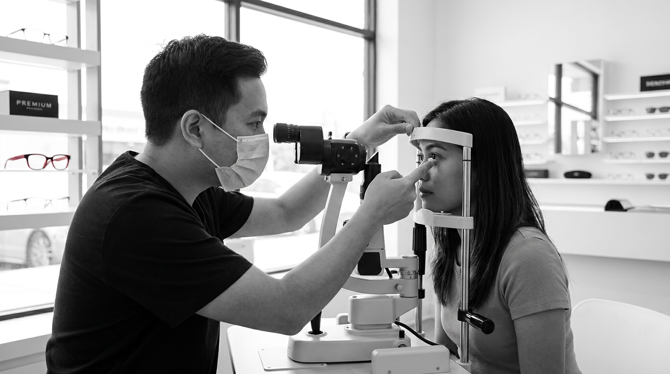 What happens during a contact lens fitting?