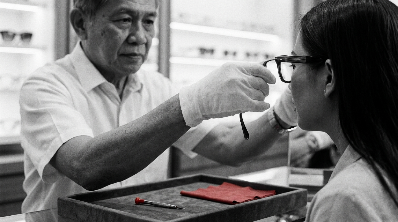 What free lifetime fitting and adjustment actually includes at Vision Express