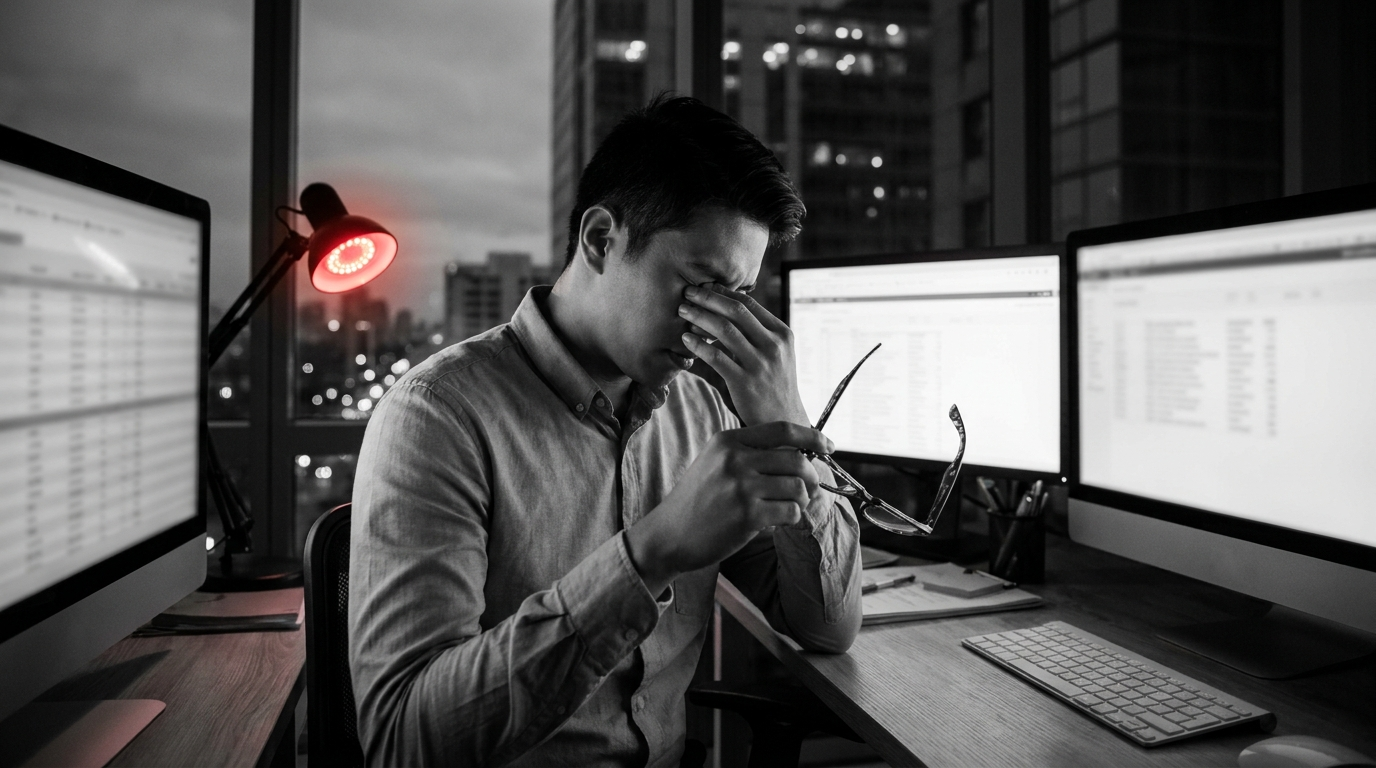 Tired eyes at the screen: what actually helps, and where blue light lenses fit