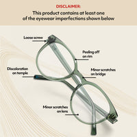 Linda Farrow Green Oval Eyeglasses LFAD8C1252 - Vision Express Optical Philippines