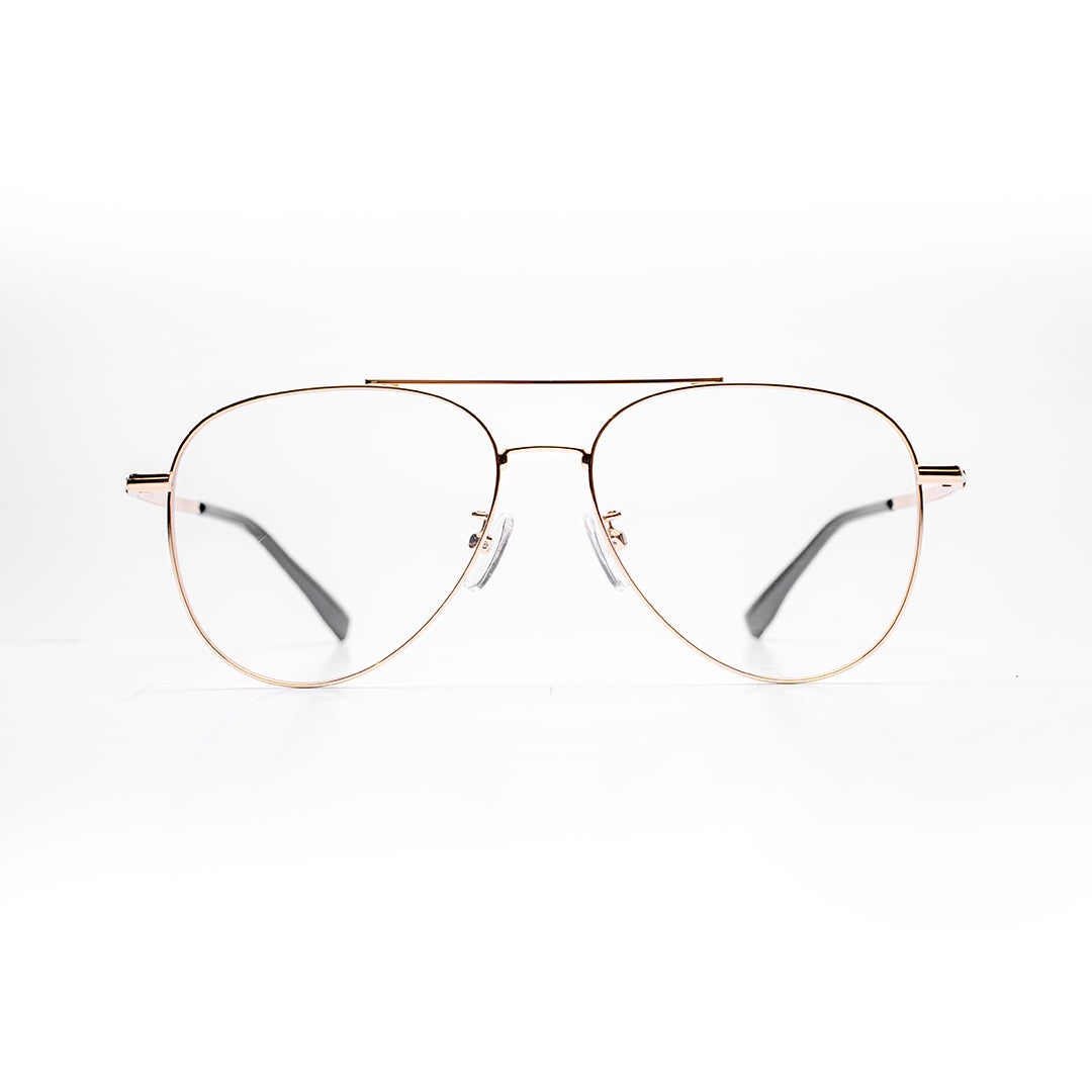 Ellis Oliver Gold Black Aviator Eyeglasses for Men EVH82057C255