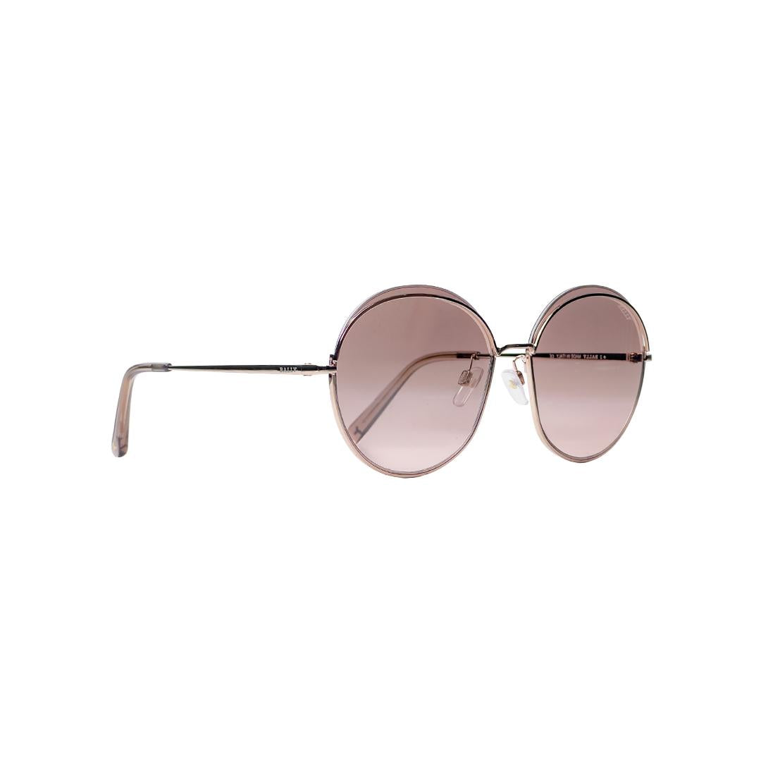 Bally Round Gold Sunglasses BY0077D28U60