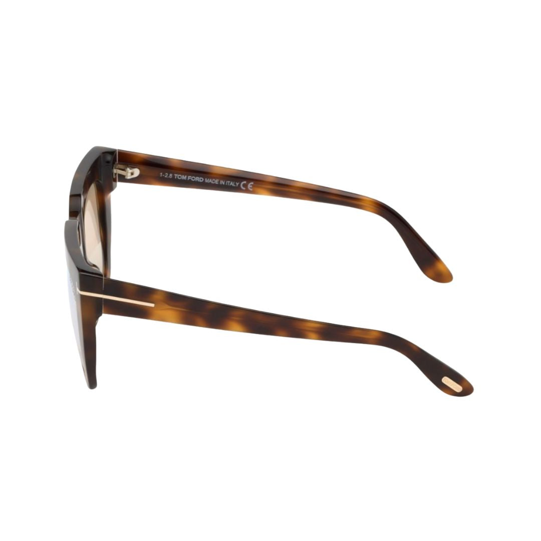 Tom Ford Havana Brown Plastic Square Sunglasses FT0687F53Z52