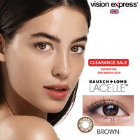Bausch & Lomb Lacelle Jewel Colored Monthly Contact Lenses - Amber Brown (Near Expiry: Feb-March 2026) - Vision Express Optical Philippines