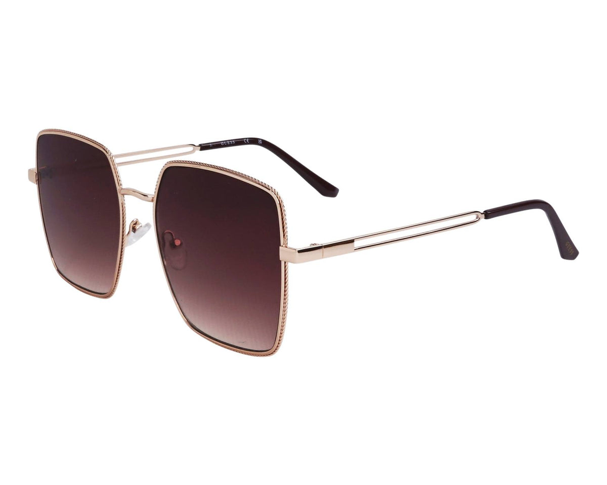 Guess Rose Gold Metal Square Sunglasses GU041928F58