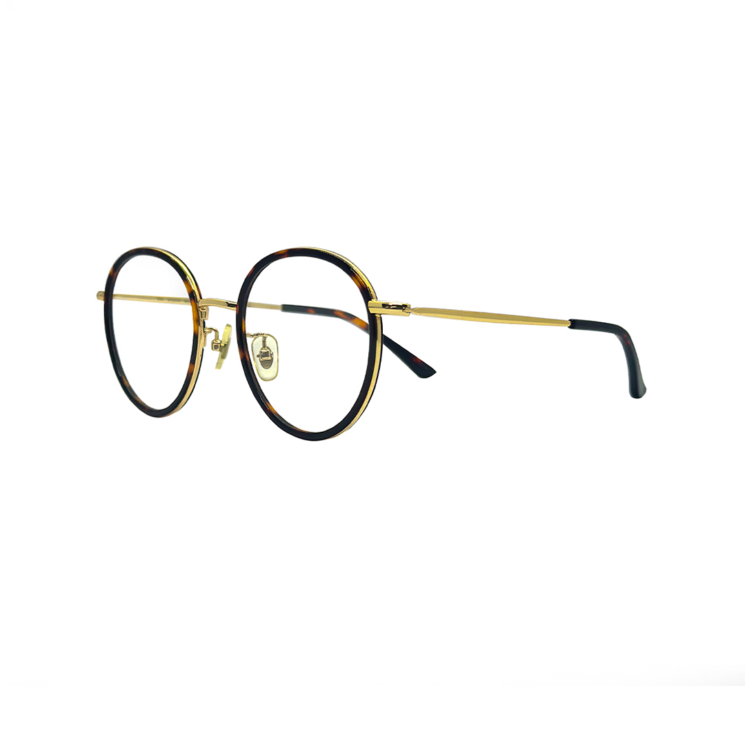 Aojo Unisex Brown Metal Round AOFACLS1015C02_50 - Vision Express Optical Philippines