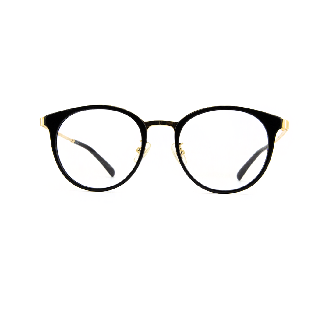 Aojo Unisex Black Plastic Round AOJAVIN0026C01_50 - Vision Express Optical Philippines