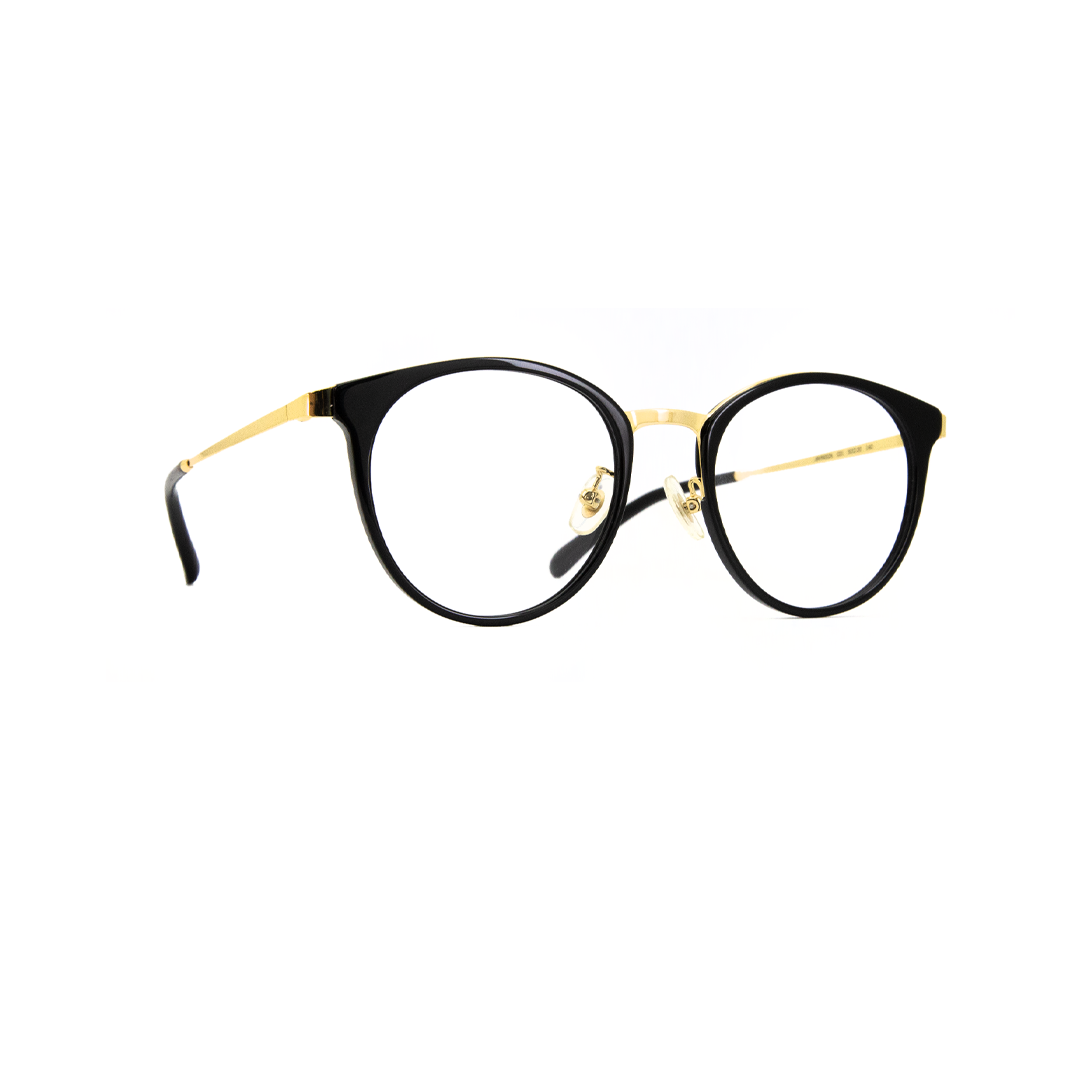Aojo Unisex Black Plastic Round AOJAVIN0026C01_50 - Vision Express Optical Philippines