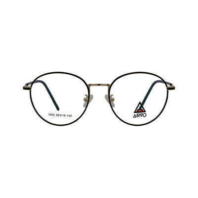 Arvo Black Metal Round Eyeglasses AV 3002B/M05