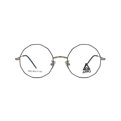 Arvo Black Metal Round Eyeglasses AV 3003BS/M02