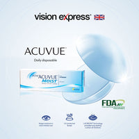 Acuvue® Moist 1-Day 30pcs Daily Contact Lenses - Vision Express Optical Philippines