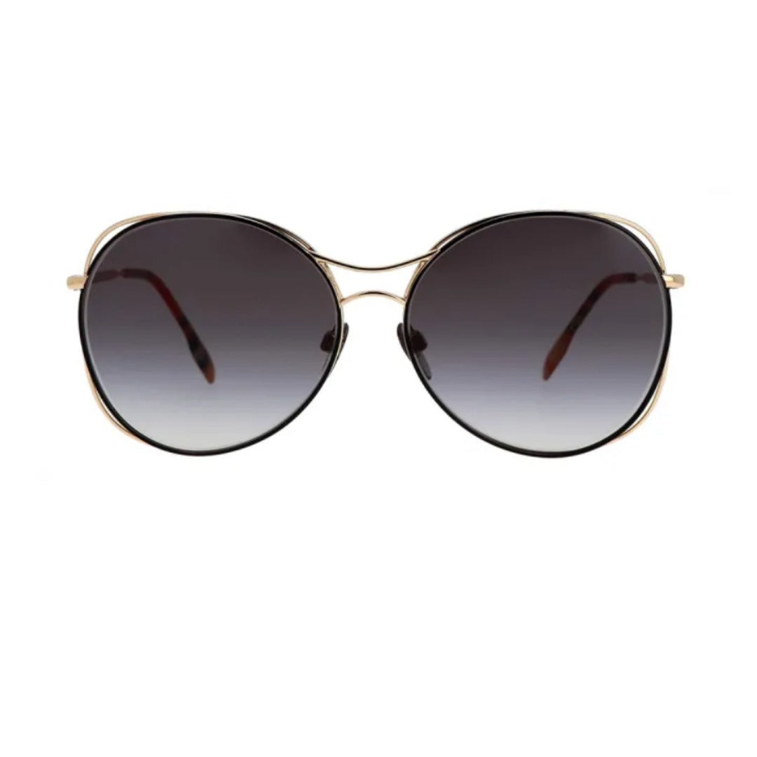 Burberry Women's Gold Metal Round Sunglasses BE3105/1017/8G – Vision ...