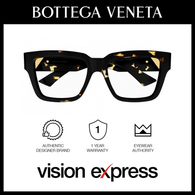 Bottega Veneta Women's Brown Bio-Acetate Square Eyeglasses BV1222O00252 - Vision Express Optical Philippines
