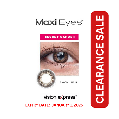 Maxi Eyes Secret Garden Series Colored Graded Contact Lenses - Caspian Rain (Near Expiry) (-2.25 to -6.00)