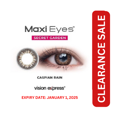 Maxi Eyes Secret Garden Series Colored Graded Contact Lenses - Caspian Rain (Near Expiry) (-2.25 to -6.00)