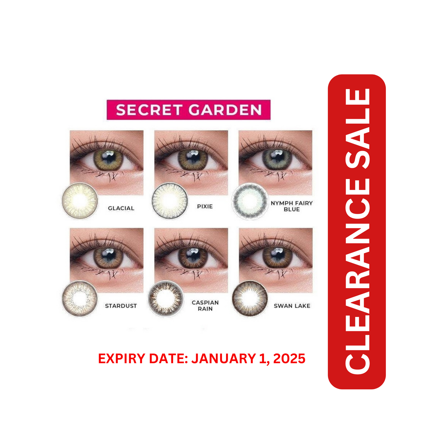 Maxi Eyes Secret Garden Series Colored Graded Contact Lenses Nymph Fairy Blue (0.00 to -5.5)