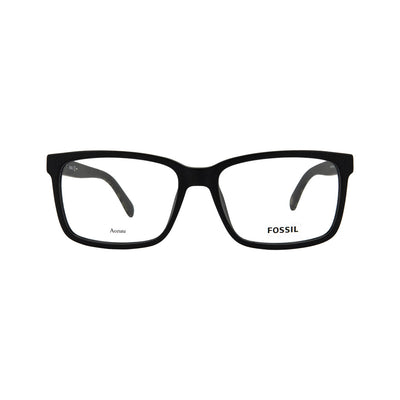 Fossil Black Acetate Rectangle Eyeglasses FOS703500356