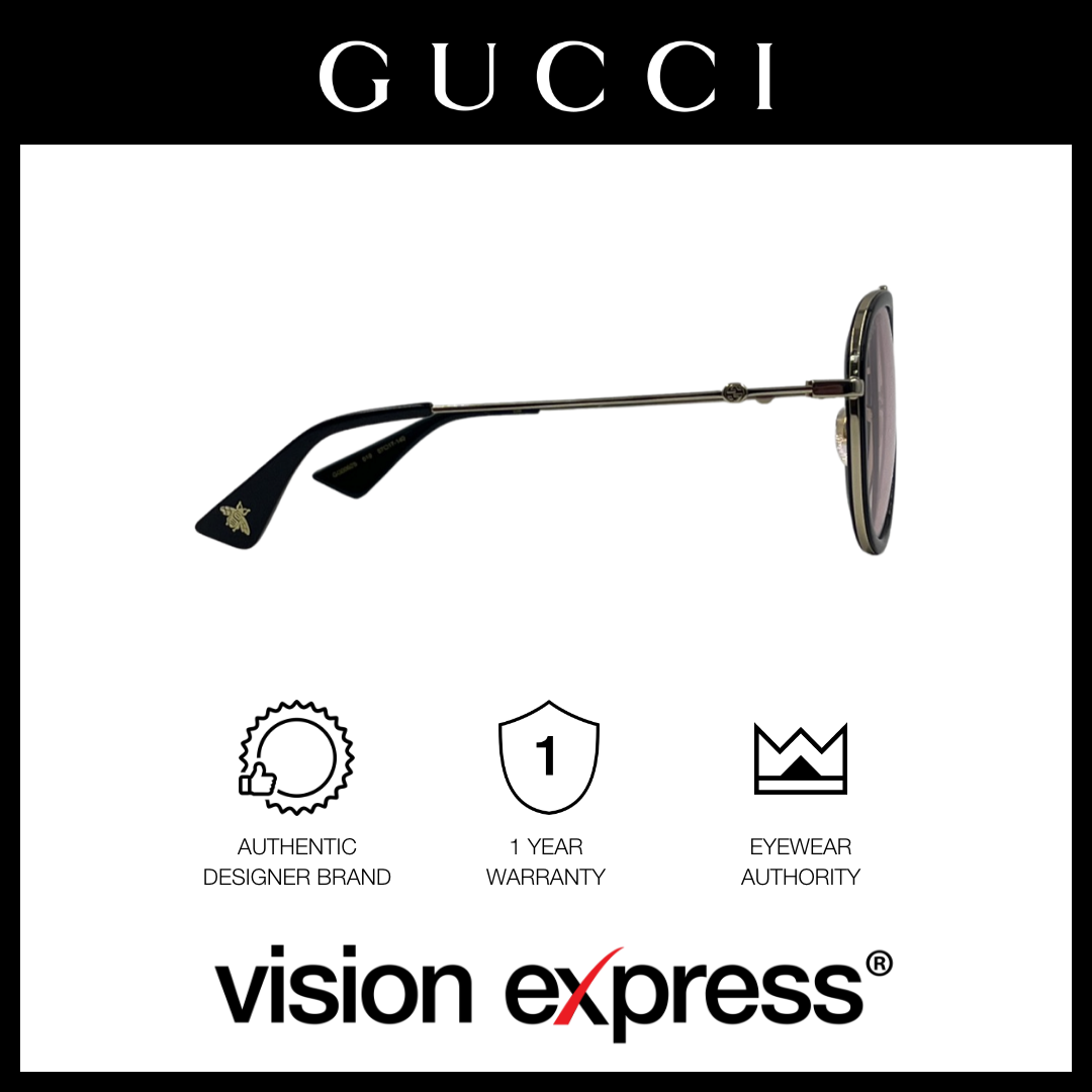 Gucci Women's Black Metal Aviator Eyeglasses GG0062S01957 - Vision Express Optical Philippines