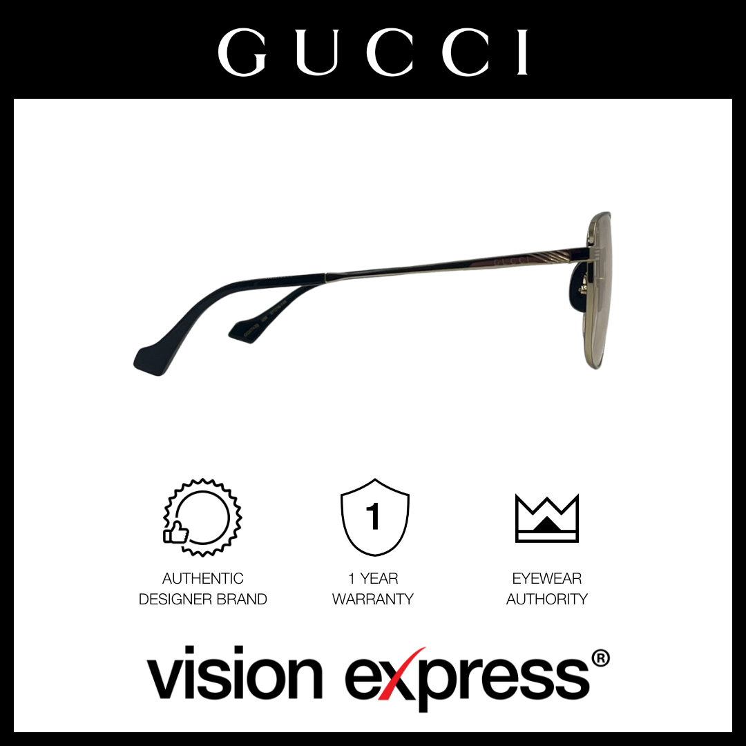 Gucci Men's Gold Metal Square Eyeglasses GG0743S00657 - Vision Express Optical Philippines