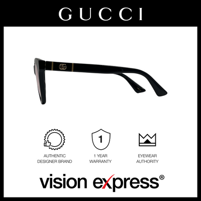 Gucci Women's Black Acetate Cat Eye Eyeglasses GG0763S00553 - Vision Express Optical Philippines