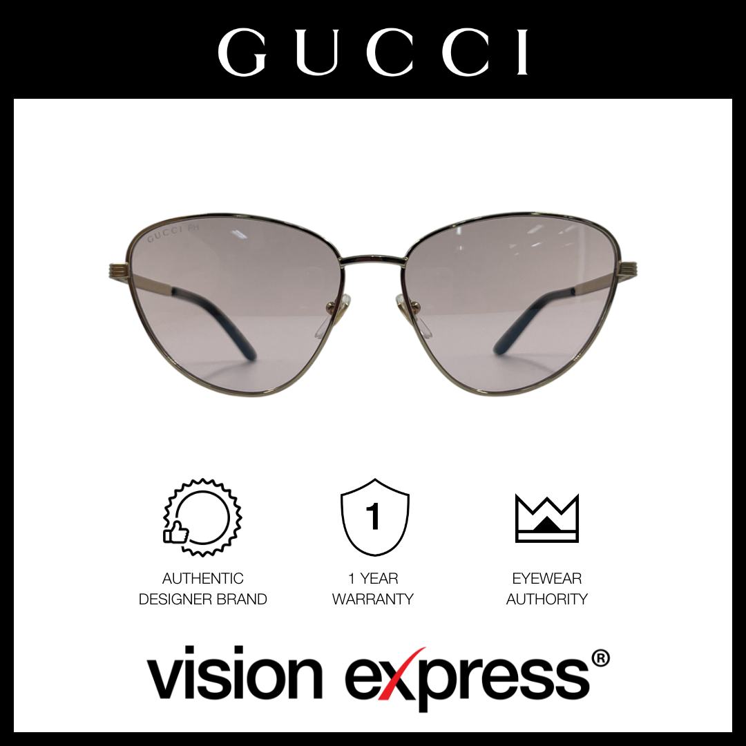 Gucci Women's Gold Metal Cat Eye Eyeglasses GG0803S00558 – Vision Express