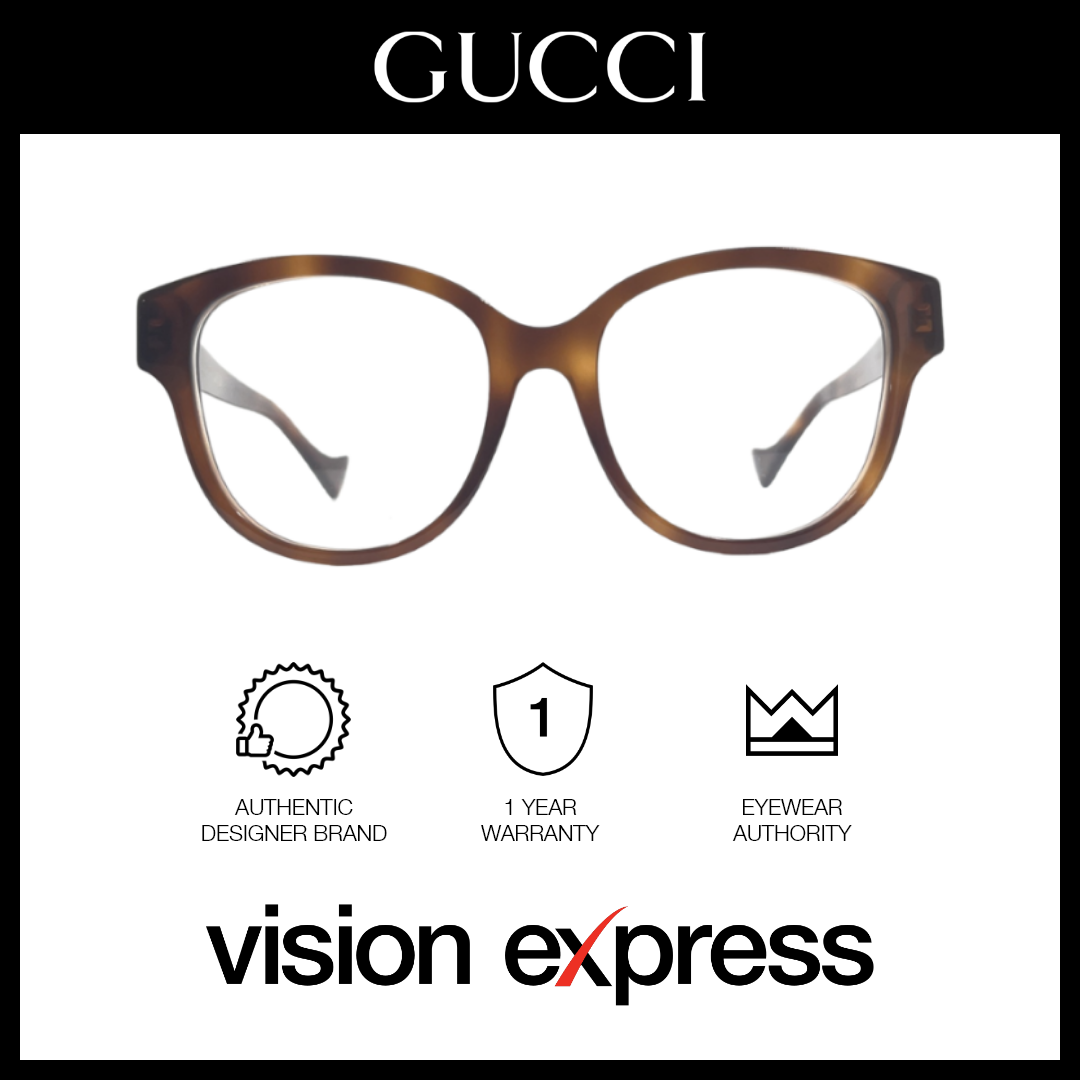 Gucci Women's Brown Bio-Acetate Round Eyeglasses GG1260OA00352 - Vision Express Optical Philippines