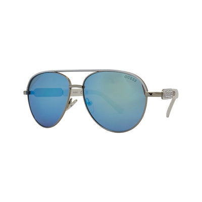 Guess Silver Metal Aviator Sunglasses GU028706X57 - Vision Express Optical Philippines