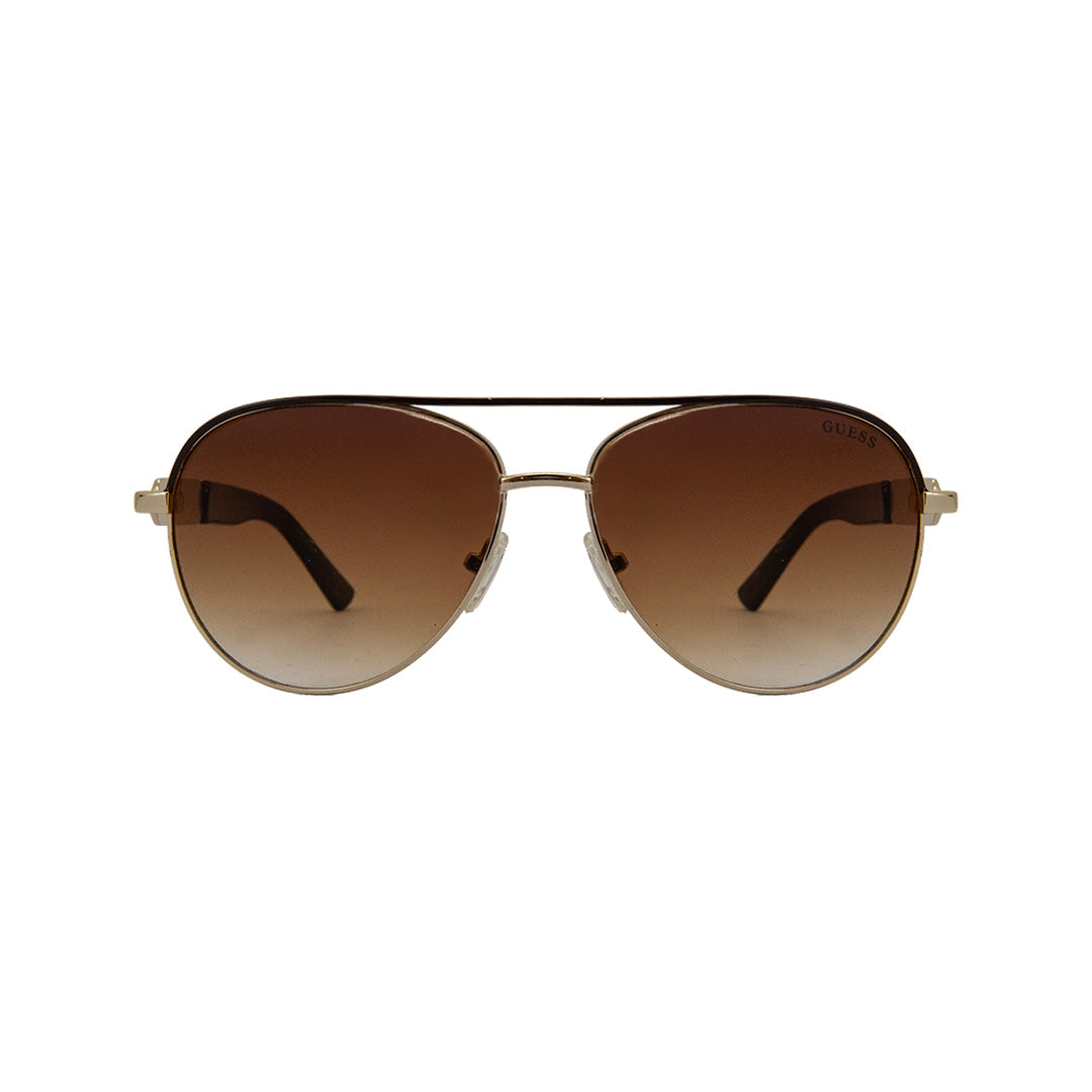 Guess Gold Metal Aviator Sunglasses GU028732F57