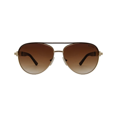 Guess Gold Metal Aviator Sunglasses GU028732F57