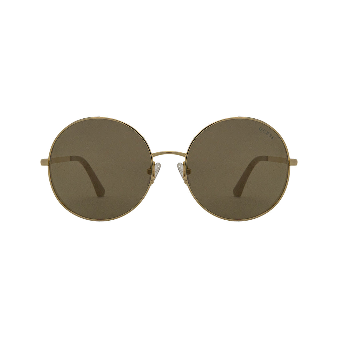 Guess Gold Metal Round Sunglasses GU7606/32G