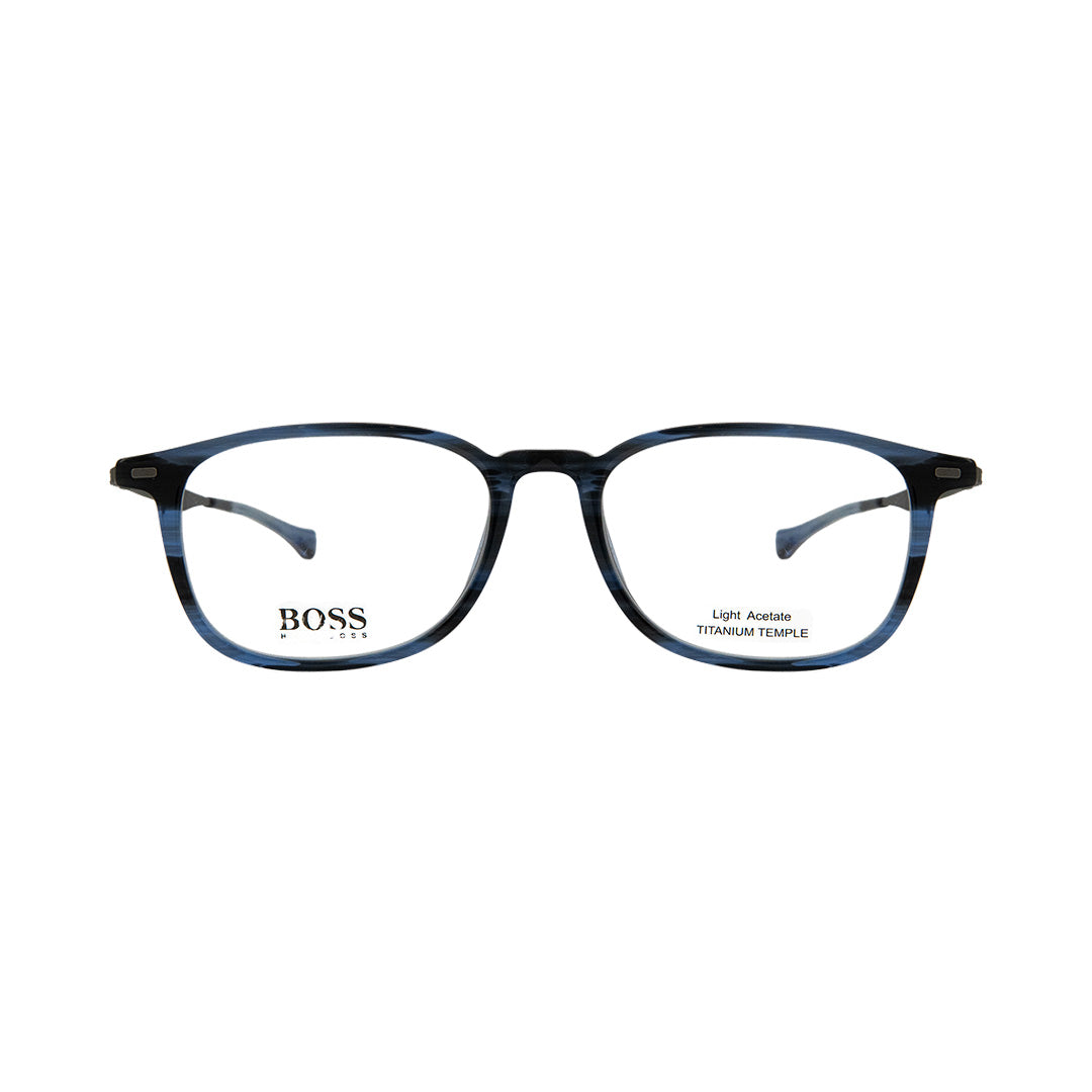 Hugo Boss Blue Plastic Square Eyeglasses HB109538I55