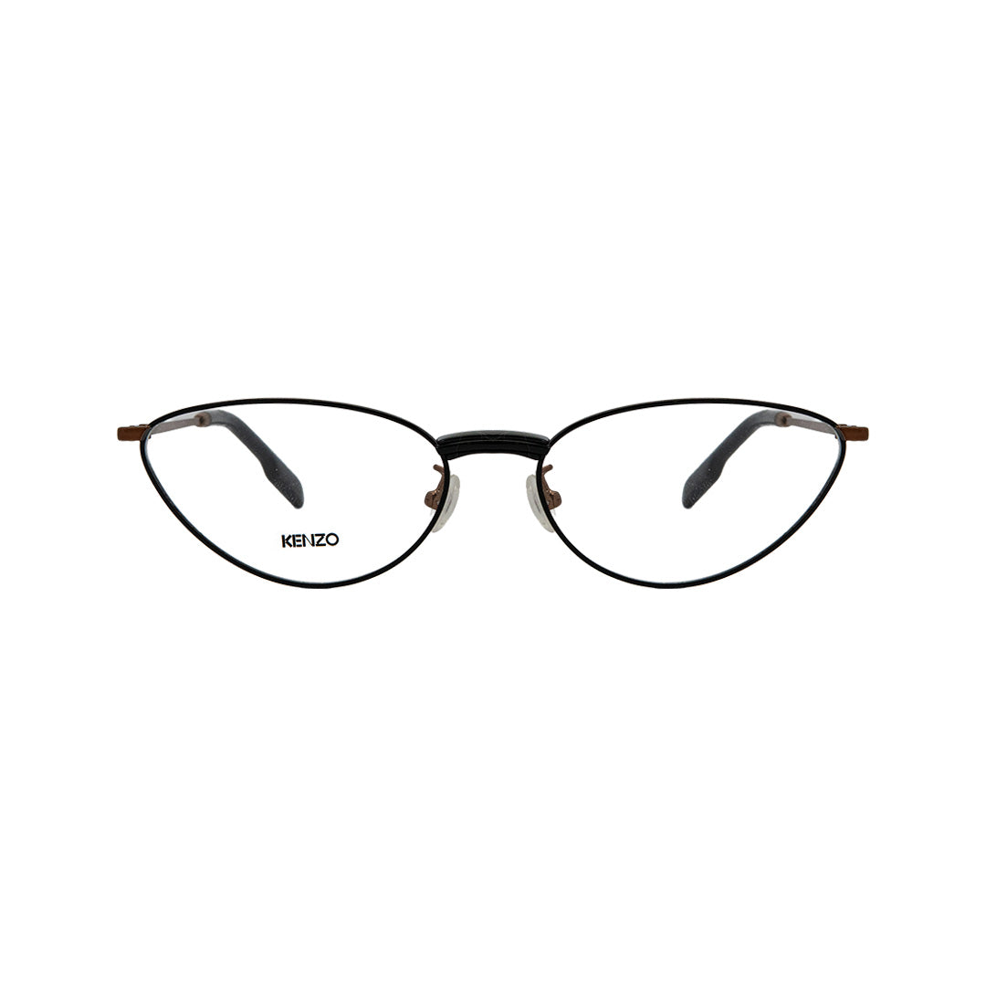 Kenzo Bronze Metal Irregular Eyeglasses KZ50014U03657