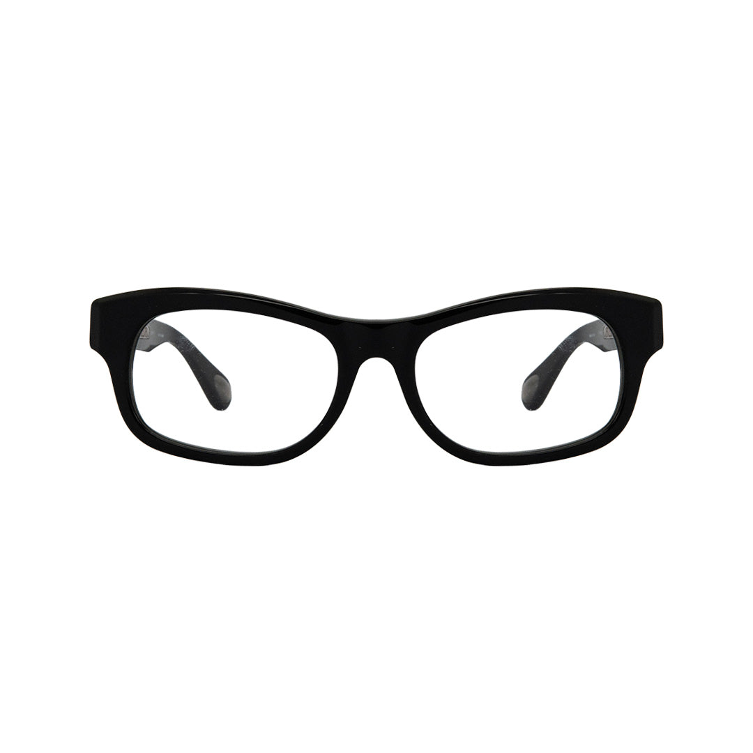 Linda Farrow Black Plastic Rectangle Eyeglasses LFAD17C156