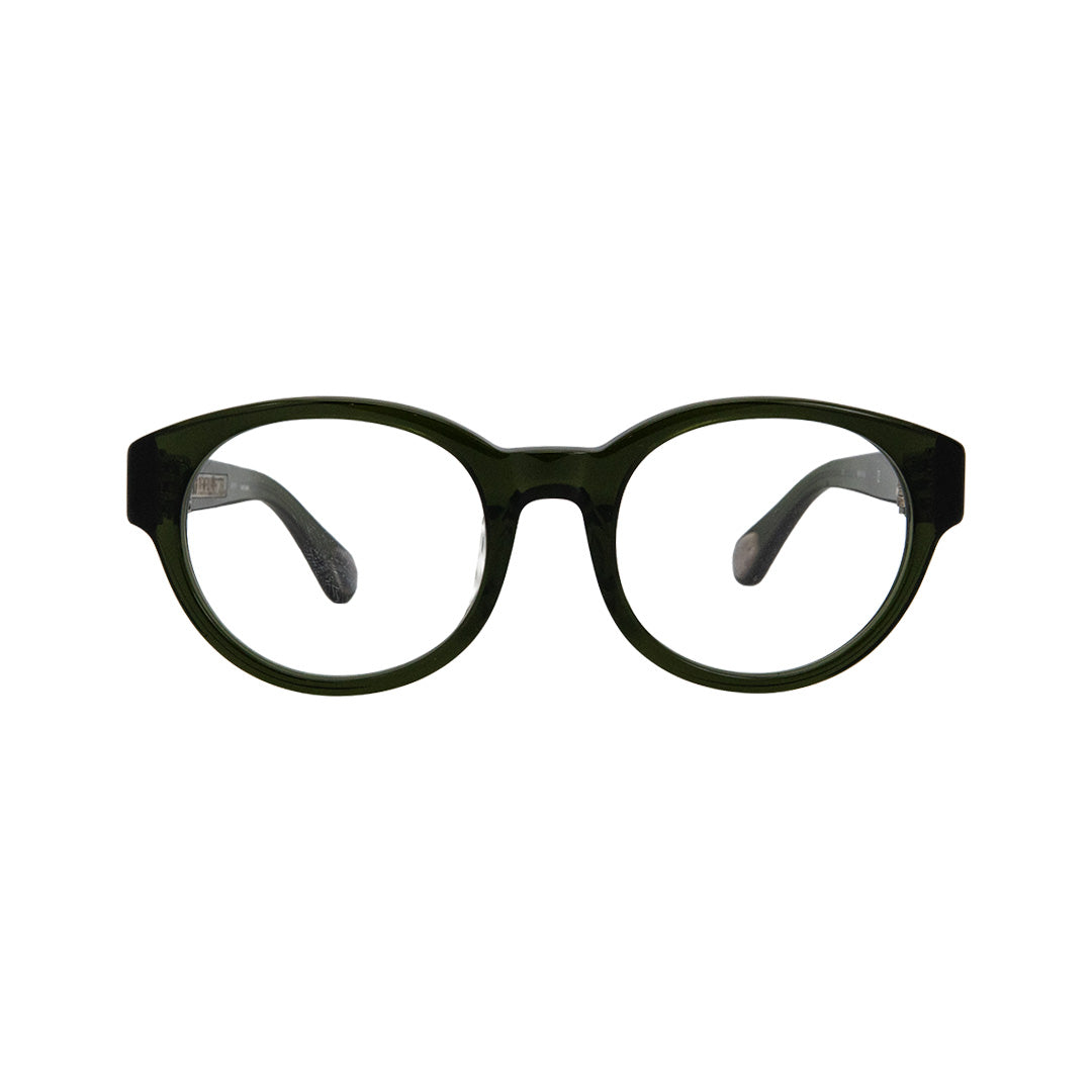 Linda Farrow Green Plastic Oval Eyeglasses LFAD18C548