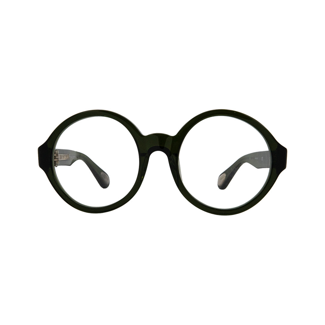 Linda Farrow Green Plastic Round Eyeglasses LFAD7C1253