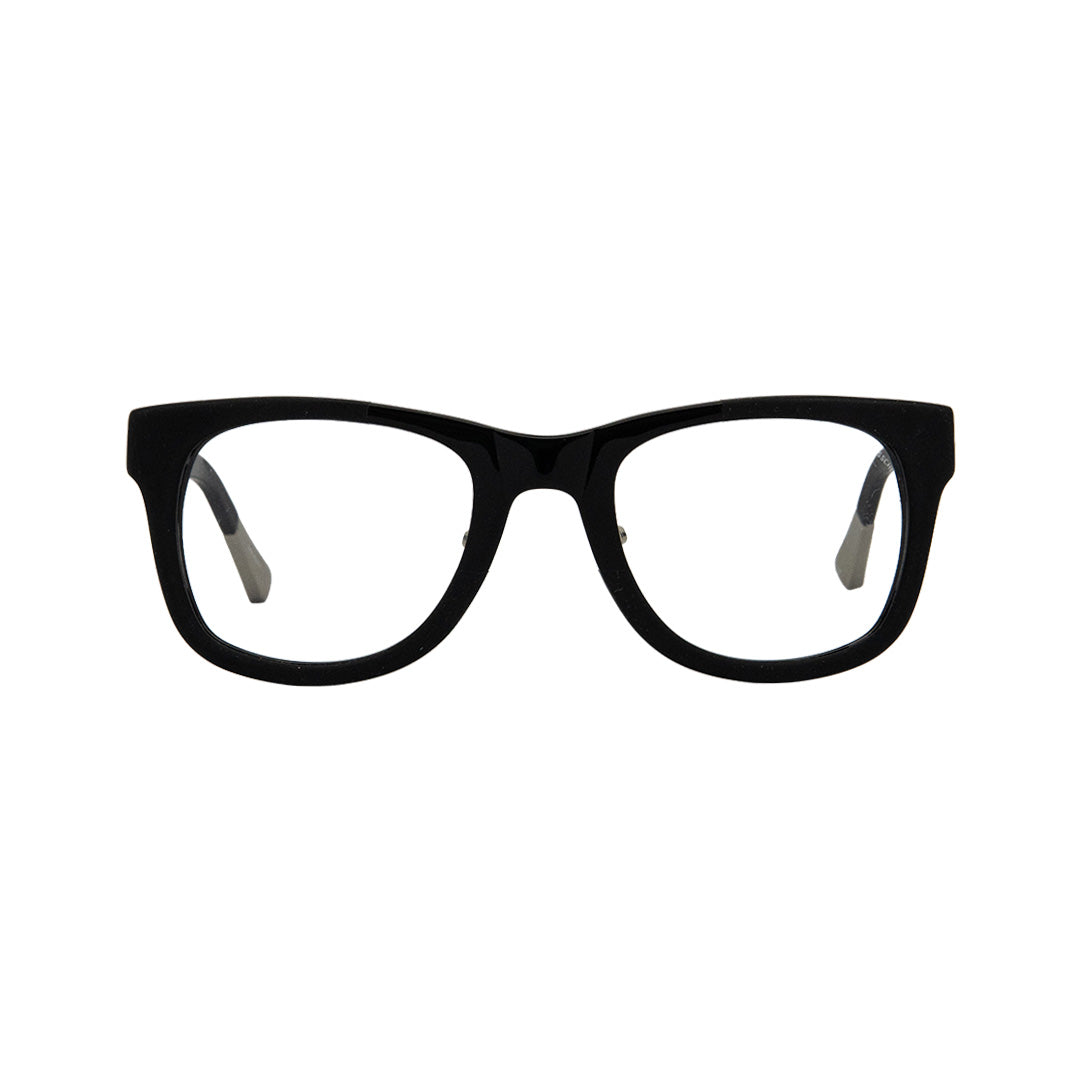 Linda Farrow Black Plastic Rectangle Eyeglasses LFKVA37C450