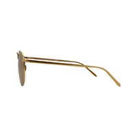 Linda Farrow Gold Metal Round Sunglasses LFL 633/C3/SUN - Vision Express Optical Philippines