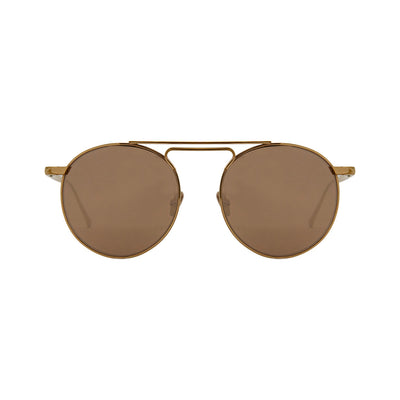 Linda Farrow Gold Metal Round Sunglasses LFL 633/C3/SUN