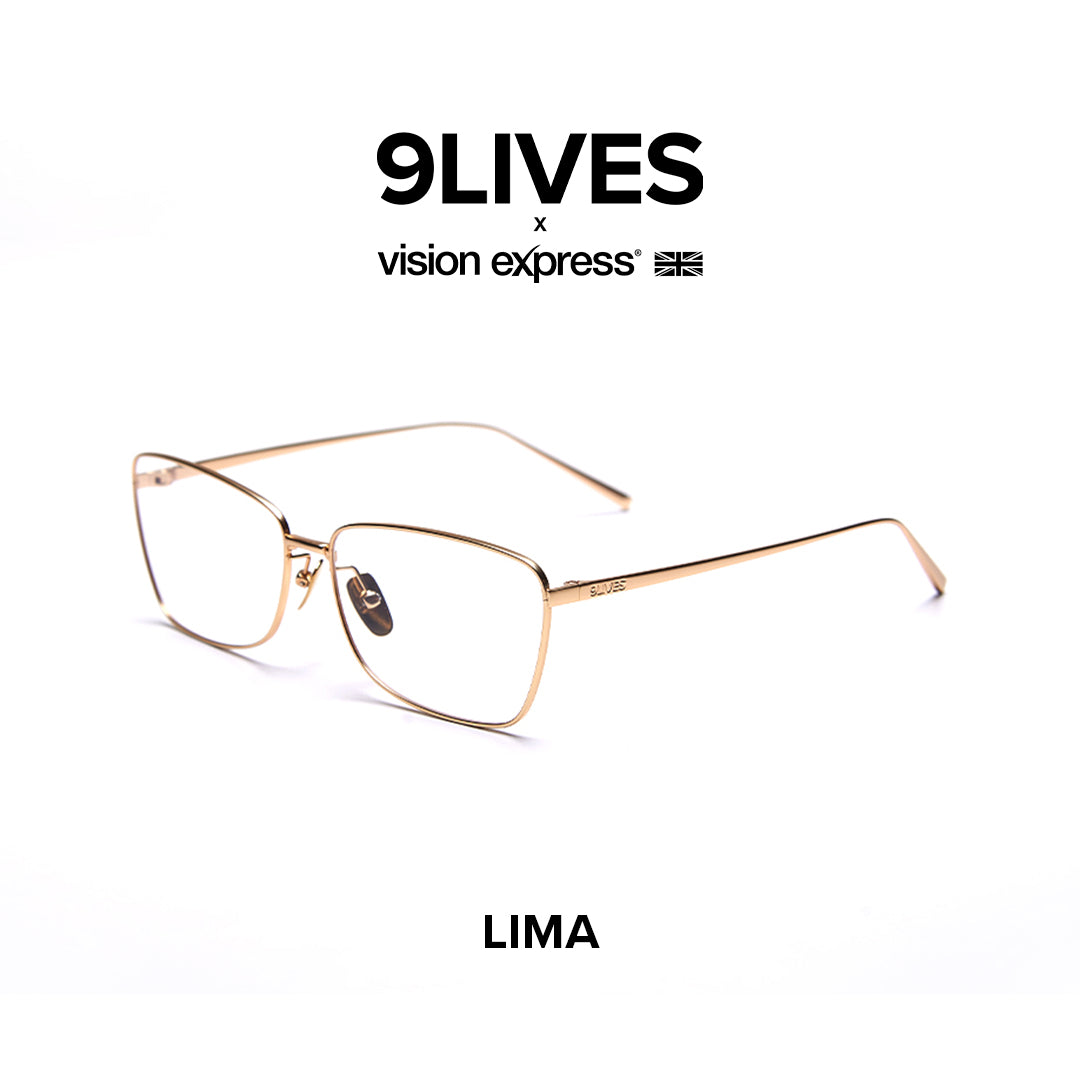 9Lives x Vision Express Lima in Solar Flare LIMAGOLD62 - Vision Express Optical Philippines