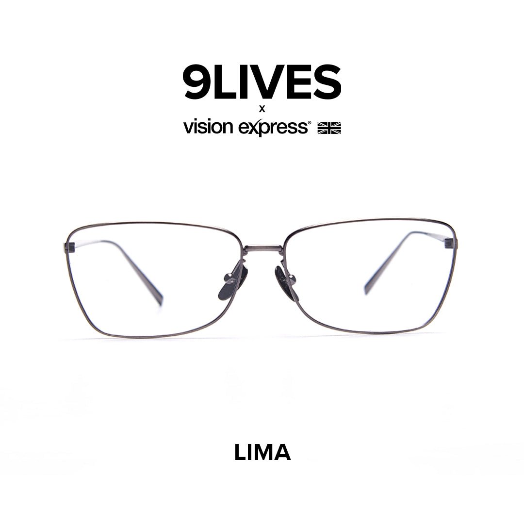 9Lives x Vision Express Lima in Gunmetal LIMAGUNMTL62 - Vision Express Optical Philippines